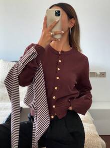 DAZY Women's Casual Button-Up Front Long Sleeve Knitted Cardigan, Autumn/Winter,Fall Women Clothes Women Sweater