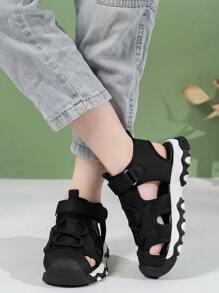 1 Pair Black Fashion Children Casual Sports Sandals