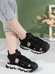 1 Pair Black Fashion Children Casual Sports Sandals