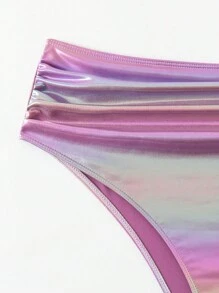 SHEIN Swim Curve Summer Beach Women Plus Size Swimwear Bottom With Ruffle Design - Multicolor - View 5