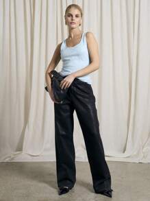 AiiRZ Rave Sequinned Lace Sleeveless Tank Top - Blue - View 4