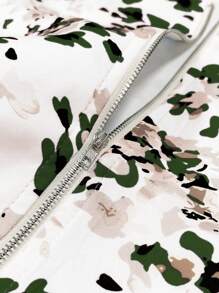 SHEIN LUNE 女士秋季休闲花卉印花夹克