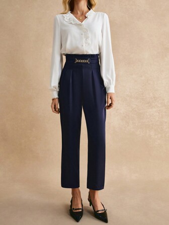 Poéselle 紙袋腰折褶褲