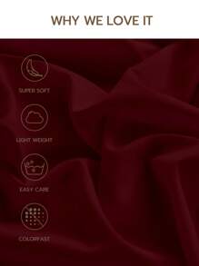 1 tấm ga trải giường màu trơn, tấm bảo vệ nệm, mềm mại và thoáng khí, phù hợp với giường đơn, giường đôi, giường cỡ Queen, giường cỡ King, bộ đồ dùng giường ngủ thiết yếu cho gia đình và ký túc xá. - Màu Đỏ Sâu - Xem 4