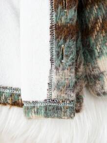 男婴经典格子大衣，时尚保暖服装，舒适冬装 - 杏色 - 查看 12