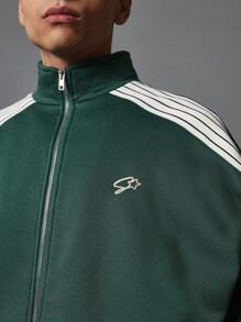 SUMWON Retro Style Athletic Track Suit Loungewear Set Winter Sports Co-Ord Training Jogger Two Piece Exercise Workout Streetwear - Green - View 5