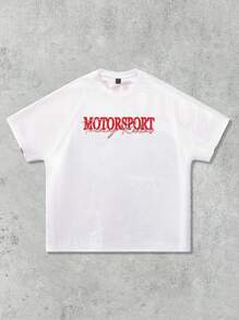 PAVTROS 男士图案印花圆领短袖 T 恤，休闲日常穿着 - 彩色 - 查看 2