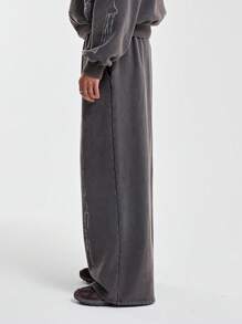 Musero Men Wide Leg Washed Skull Graphic Style Print Sweat Pant Joggers Winter Wardrobe - Multicolor - View 5