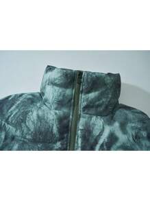 Manfinity Sport Corelite 男友风男士前拉链长袖休闲外套，简约日常穿搭羽绒服，男士抓绒羽绒服，男士冬季时尚新款保暖外套，带口袋、拉链，面料舒适，适合日常生活、工作、旅行、跑步、休闲、办公室、健身、户外活动穿着。 - 橄欖綠 - 查看 4