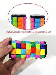 1pc 3D Rubik's Corn Cube, Finger Cube, Cylinder Cube, Personalized Puzzle High Difficulty 3/5/7 Layers Cube, Adult Stress Relief Toy, 3d Fidget, Sensory Cube, Rubex Cube, Sensory Toys, Fidget, Fidget Toys, Stress Balls, Pe, Squishies - Multicolor - View 3