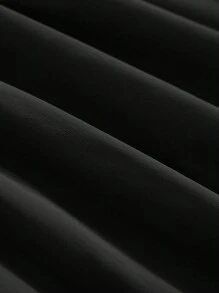 SHEIN Leap Crew 女宝宝可爱简约黑色开衫加厚长款西装领外套，秋冬季保暖 - 黑色 - 查看 6