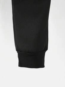 2 pièces/Ensemble Top à manches longues moelleux et pantalon pour garçons adolescents décontracté