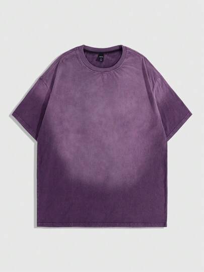 Street Life Maglietta semplice da uomo con scollo a equipaggio, maniche corte e lavaggio