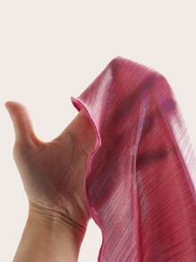 SHEIN ICON Concert Outfits Metallic Bandana Hem Halter Top - Pink - View 5