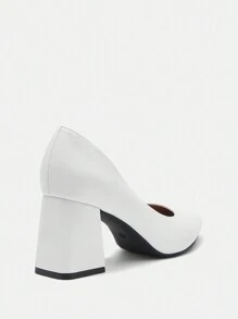 CUCCOO BIZCHIC Pointed Toe Chunky High Heel Casual Women Pumps For Christmas And New Year Holiday Vibe Fall And Winter