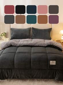 1 chăn bông chần bông, ruột chăn, mềm mại và ấm áp, cỡ Queen, cỡ King, mềm mại và thoáng khí, không có vỏ bọc, dùng cho mọi mùa - Màu xám đen - Xem 7