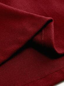 SHEIN LUNE 大码休闲领连帽大衣，秋冬 - 棕色 - 查看 5