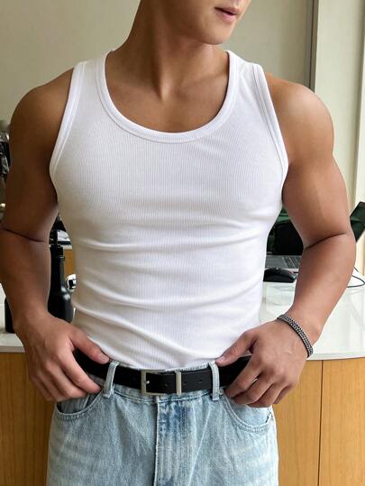 DAZY Men Solid Tank Top For Summer