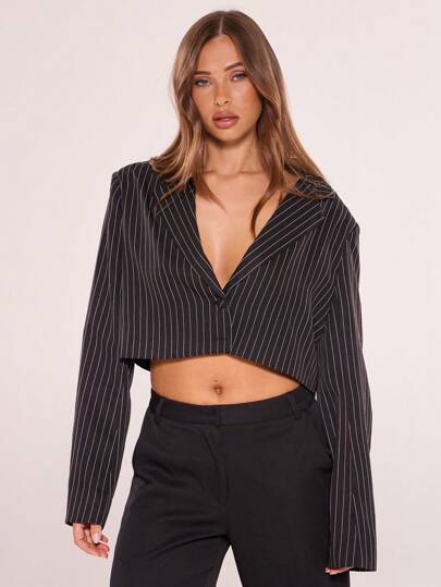 MUSERA 短款双纽扣西装外套优雅商务休闲夏季春季假期毕业舞会婚礼宾客生日度假