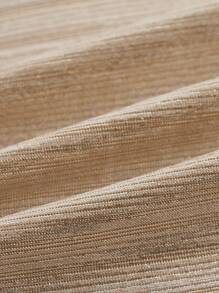 SHEIN ICON 音乐会服装 金属丝头巾下摆吊带上衣 - 杏色 - 查看 4