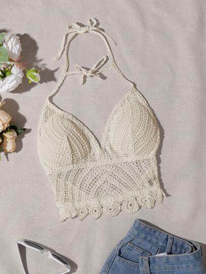 Breezaya لباس علوي تانكيني بسيط رسن