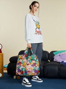 ADVENTURE TIME X SHEIN Full-Print RPET Foldable Reusable Shopping Bag, Gifts