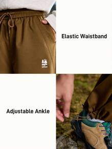 In My Nature Women's Casual Loose Drawstring Waist Slant Pocket Outdoor Pants - Coffee Brown - View 5