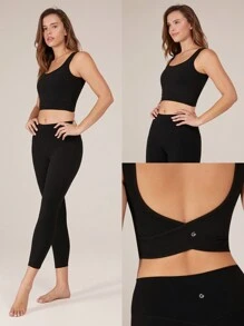 GLOWMODE Featherfit™排氣孔活動交叉背心,輕支撐低衝擊瑜伽日常穿著