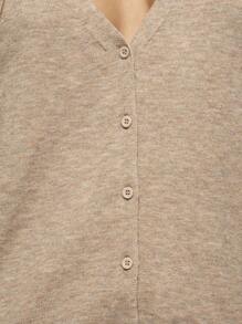 MISSGUIDED 奢华 V 领纽扣开衫经典针织长袖毛衣秋冬秋季必备分层单品办公室服装