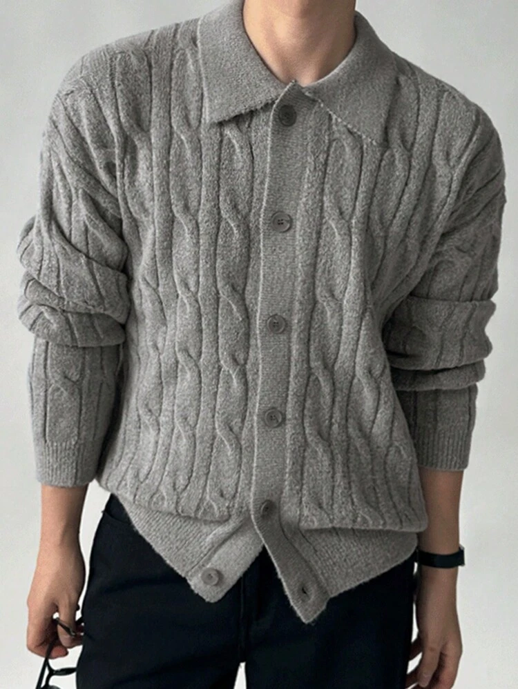 Men's Classic Casual Cardigan, Stylish For Everyday Wear Jacket Fall,Winter