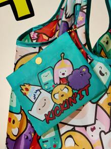 ADVENTURE TIME X SHEIN Full-Print RPET Foldable Reusable Shopping Bag, Gifts