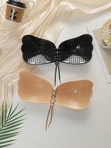 Snug Zone 2pcs/Set Plus Size Lingerie Accessories Adhesive Bra - Multicolor - View 2