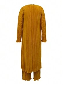 Set de 2 prendas: Chaqueta de manga larga y mono casual para mujer