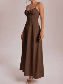 Aloruh Vestido Regata Feminino Estampa Espinha de Peixe para Verão