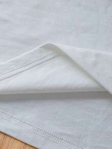 Manfinity VCAY 2pcs/Set Unisex Knit Patchwork Oversized Drop Shoulder Round Neck T-Shirt & Drawstring Waist Wide Leg Pants