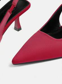 CUCCOO BIZCHIC Giày cao gót mũi nhọn đính đá mỏng cho nữ vào dịp Giáng sinh và năm mới, mùa thu và đông - Đỏ - Xem 6