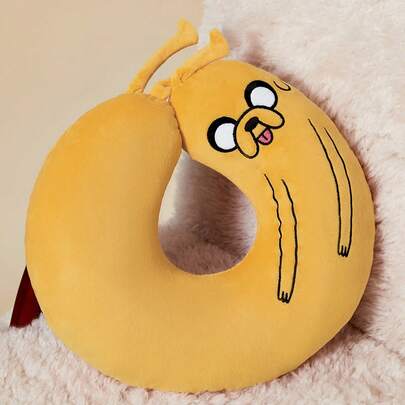 ADVENTURE TIME X SHEIN Embroidered Cartoon Pattern Travel Neck Travel Pillow, Gifts,Vacation