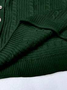 SHEIN Clasi Plus Size Casual Solid Color Batwing Sleeve Sweater For Autumn And Winter Knit Pullover Fall - Green - View 3