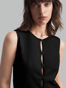 Ontre Áo len nữ, thích hợp đi học, đi chơi, mùa thu - màu đen - Xem 6