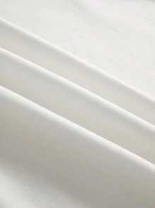 SHEIN EZwear 女士圆领枯树图案女团英文标语春秋季休闲运动衫 - 白色 - 查看 4