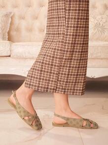 CUCCOO TILAWA Women's Fashion Red Thin Strap Pointed Toe High Heel Pumps - Khaki - View 12