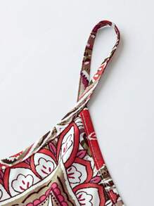 Breezaya 女式全身印花露背细肩带休闲度假长裙女装 - 彩色 - 查看 5