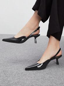 CUCCOO BIZCHIC Giày lười mũi nhọn đế thấp màu đen thời trang dành cho nữ, dùng khi đi làm, hẹn hò, tiệc tùng, ngày lễ và các dịp Giáng sinh và năm mới, ngày lễ, mùa thu và mùa đông, ngày lễ tình nhân - màu đen - Xem 3