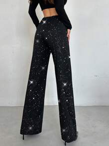 Firerie 新款优雅性感高腰阔腿亮片直筒裤，适合派对和聚会，秋冬季