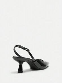 CUCCOO BIZCHIC Giày lười mũi nhọn đế thấp màu đen thời trang dành cho nữ, dùng khi đi làm, hẹn hò, tiệc tùng, ngày lễ và các dịp Giáng sinh và năm mới, ngày lễ, mùa thu và mùa đông, ngày lễ tình nhân - màu đen - Xem 8