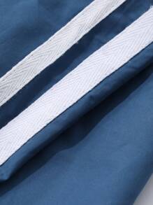 FRIFUL Women Solid Color Patchwork Front Button Long Sleeve Casual Blouse