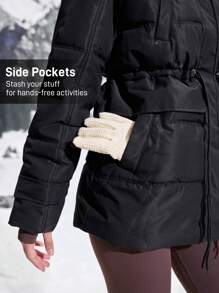 In My Nature 2024秋冬新款羽绒棉衣女情侣学生冬季加厚棉袄宽松 - 黑色 - 查看 4