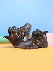 Fashionable Leisure Hiking Shoes For Teens, High-Top Outdoor Sneakers, Non-Slip For All Seasons, Suitable For Kids