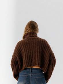 Aralina 休闲宽松舒适罗纹针织宽松高领毛衣