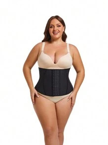 大码女式纯色不对称腰带休闲腰包 - 黑色 - 查看 1